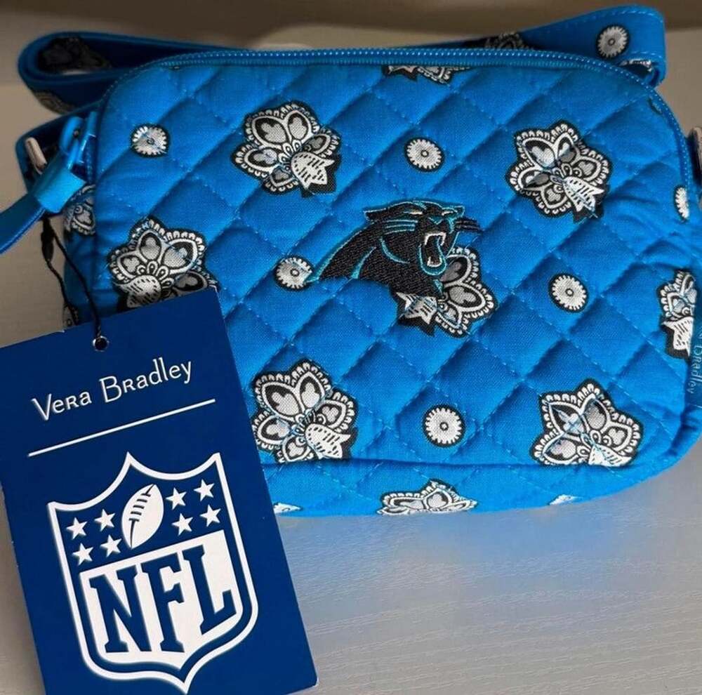 Women's Vera Bradley Carolina Panthers Small Stadium Crossbody Bag